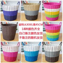 Towel straight tube storage basket hotel cloth grass basket round basket bamboo dirty clothes