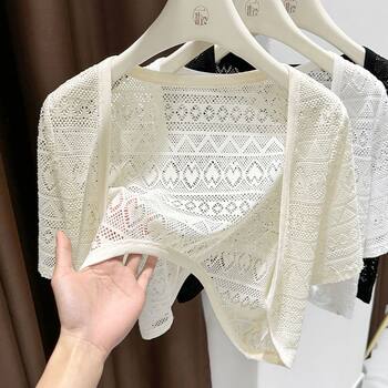ເສື້ອຍືດແຂນສັ້ນຂອງແມ່ຍິງ cardigan
