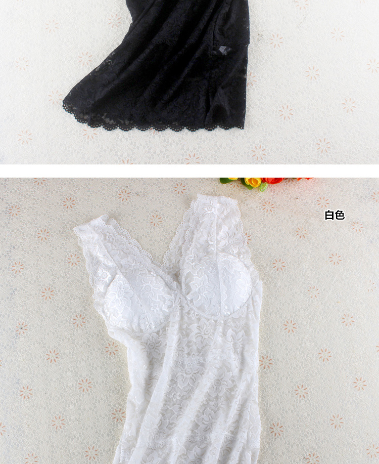 Áo lót ren gợi cảm với áo độn ngực Phiên bản Hàn Quốc XL sâu cổ chữ V sling vest Áo thun dáng lửng đồ nữ đẹp