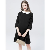 Pregnant women to work professional clothes spring and summer dresses interview 2021 maternity clothes chiffon dress summer medium and long models