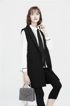 Plus size autumn vest for pregnant women to wear mid-length autumn interview professional wear for pregnant women suit vest jacket