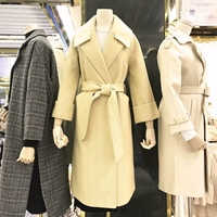Băng bó đặc biệt eo Hepburn áo len nữ mùa thu và mùa đông lỏng lẻo Hàn Quốc phần dài áo len áo khoác jean nữ