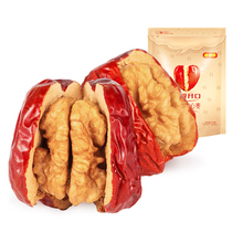 (Good thinking about you date clip walnut 218g) Xinjiang and Tian red date non-nuclear date clip walnut sandwich date