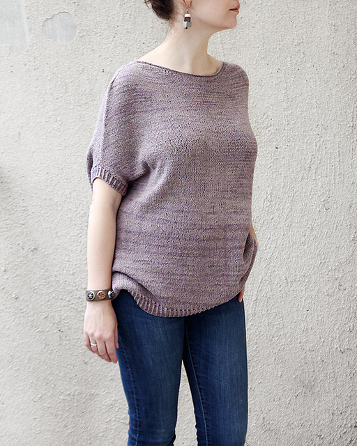 Powder Deb-the woman's short sleeve sweater with a knitted picture solution-take a picture please note the letterbox