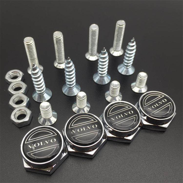 Road Tiger Fos Volvo Peugeot Car Platoon Photos Screw Cap License Plate Shelf Solid Seal Button