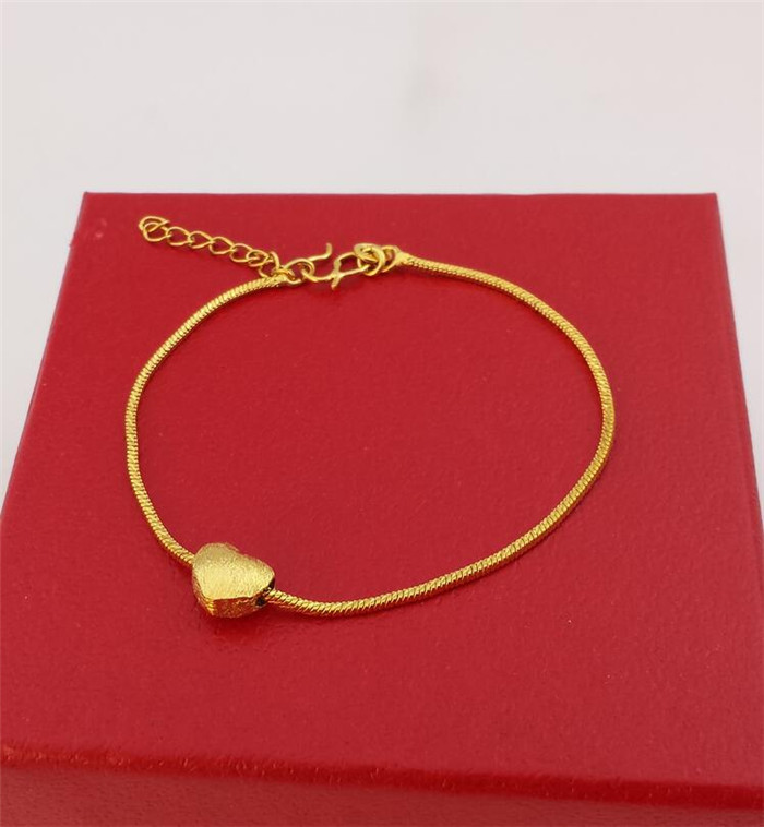 Vòng tay mới Vàng 18K Việt Nam euro đồng xu mô phỏng màu vàng giả vàng bóng cát mạ vàng nữ đất sét vòng tay trang sức - Vòng đeo tay Clasp vòng gỗ trầm hương