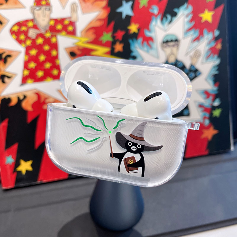 All shell original penguin magician AirPodsPro 2 generation 3 generation protective sleeve suitable for Apple transparent earphone shell