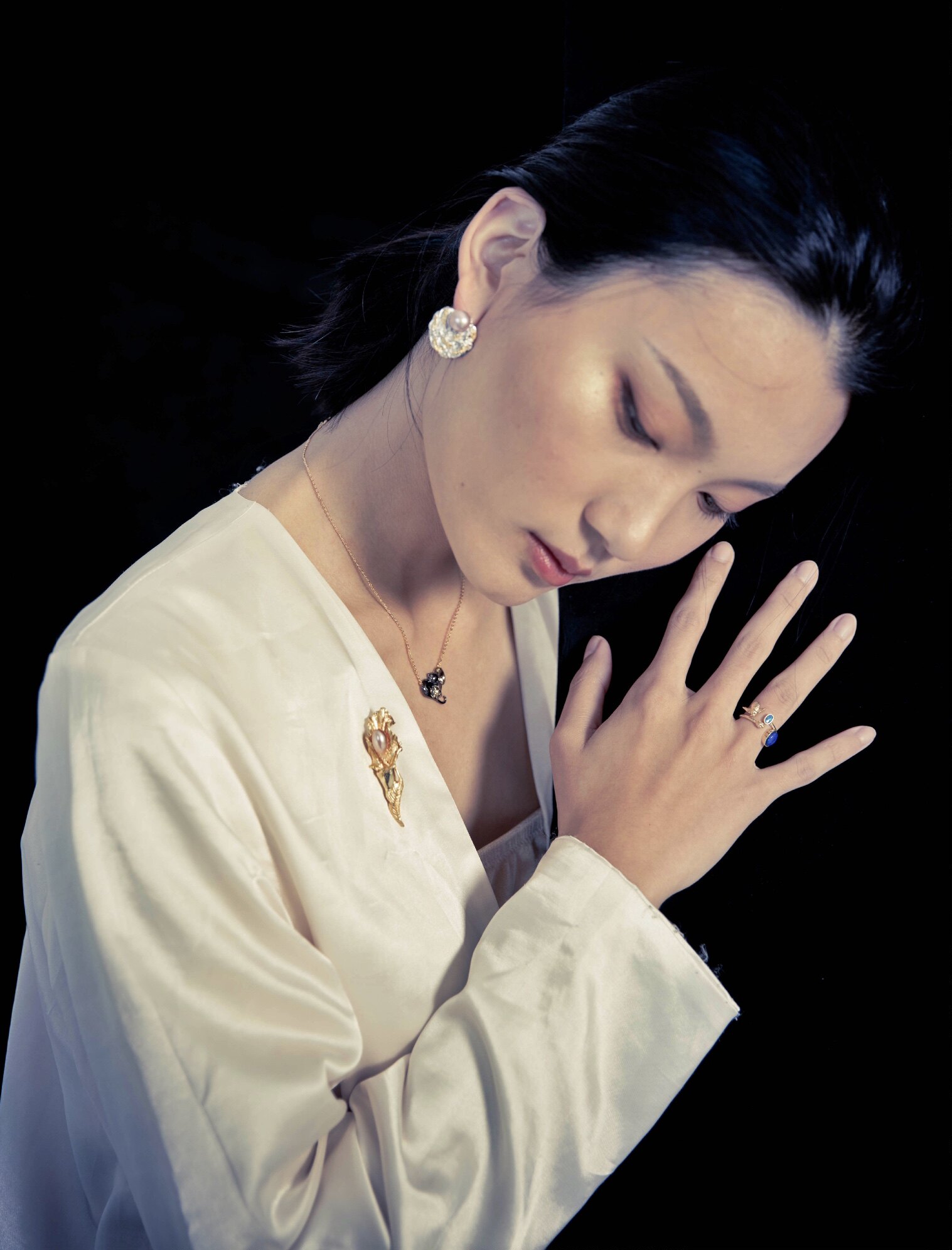 JLINN silver gold plated jewelry autumn and winter coat bra needle small crowd jewelry custom hand-made star