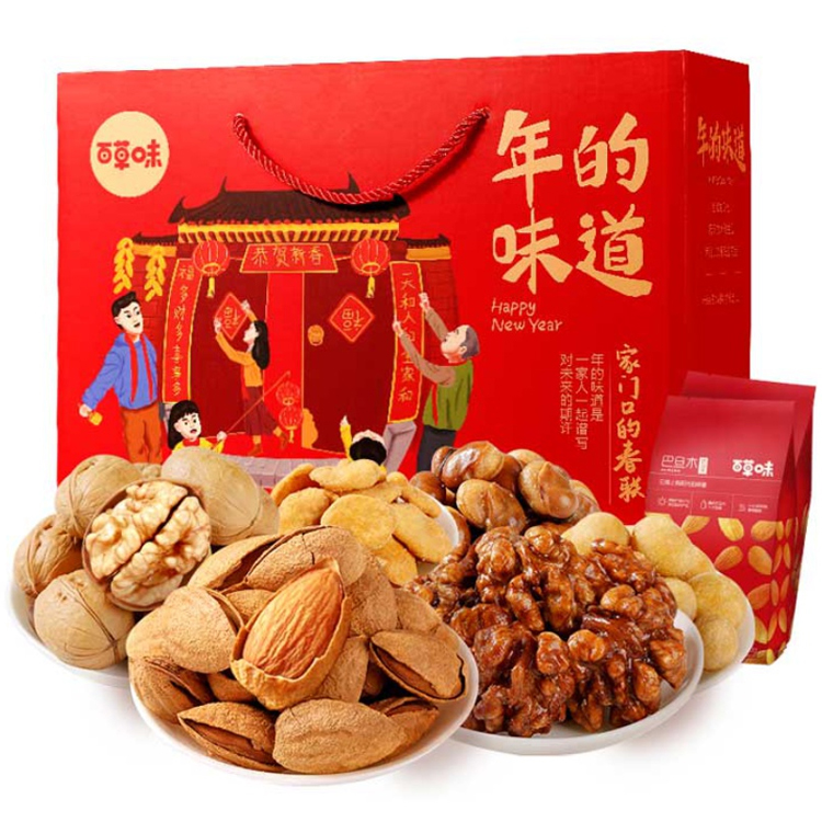 【猫超】百草味零食年货大礼包1582g-时时淘
