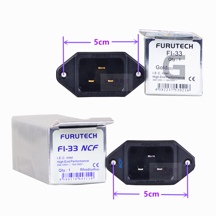 FI-33(G)(R) gold plated plated arc pressing for the Old River Furutech advanced 20A power tail