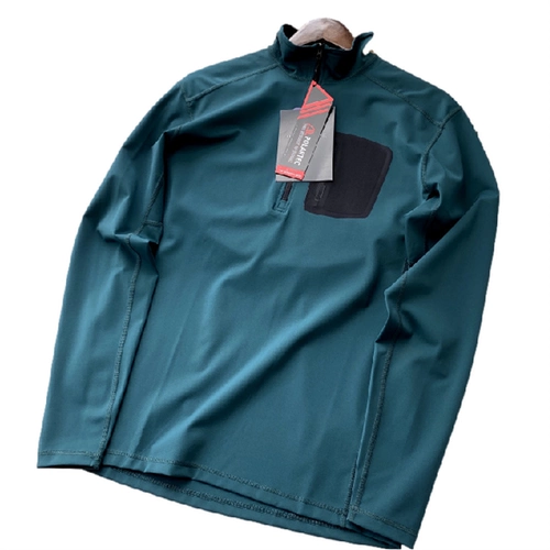 Дорожный демисезонный осенний быстросохнущий эластичный спортивный лонгслив с молнией для отдыха, на молнии