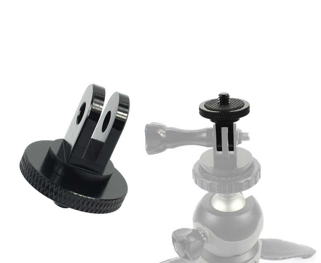 Metal Connector Tripod Aluminum Alloy 1 4 interface conversion head is suitable for Gopro Motion Camera