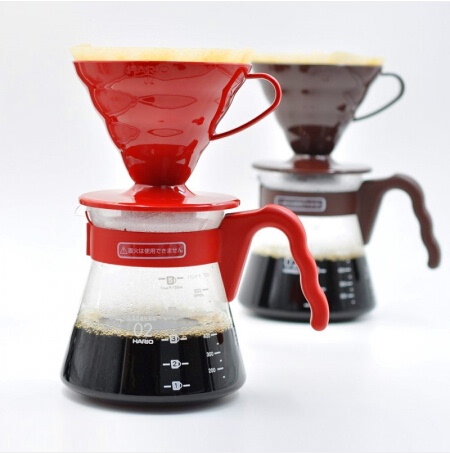 Hario Japan Imported Heat-Resistant Glass Drip Filter Set V60 Resin Hand-Brewed Coffee Set Vcsd Comes with Filter Paper