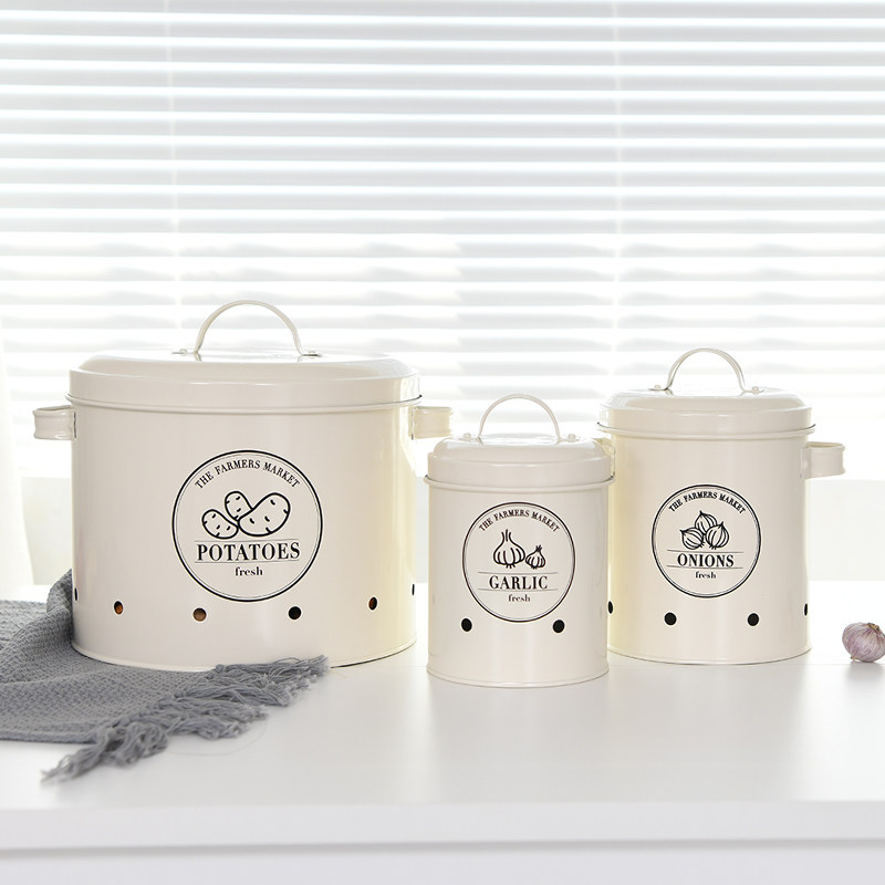 Export American style household kitchen potato potato onion ginger garlic storage onion breathable light-proof storage bucket box