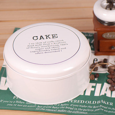 Chinese and American Iron Sheet Round Pastry Snack Storage Box Biscuit Box Desktop Storage Box