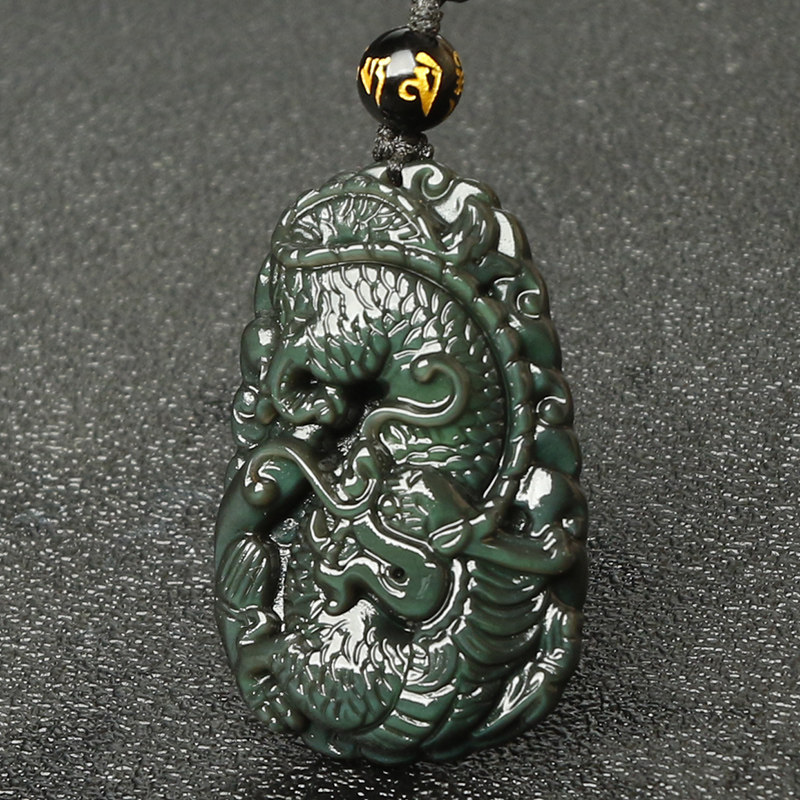 2022 tiger years cloud dragon treasure pearl black dazzling jade jiao jade jiao bao transport pendant flying dragon transport mascot male and female 1 male and female 1