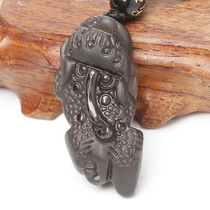 Natural Black Shine Stones Rich and rich Pendant Pendant 2022 Necklace Chaenecklace Wealth Necklace for men and women 1