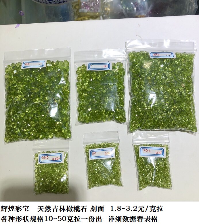 GL 121 Natural Jilin olive stone Screen various specifications of a group of walking mine marks are flawed data to see the watch