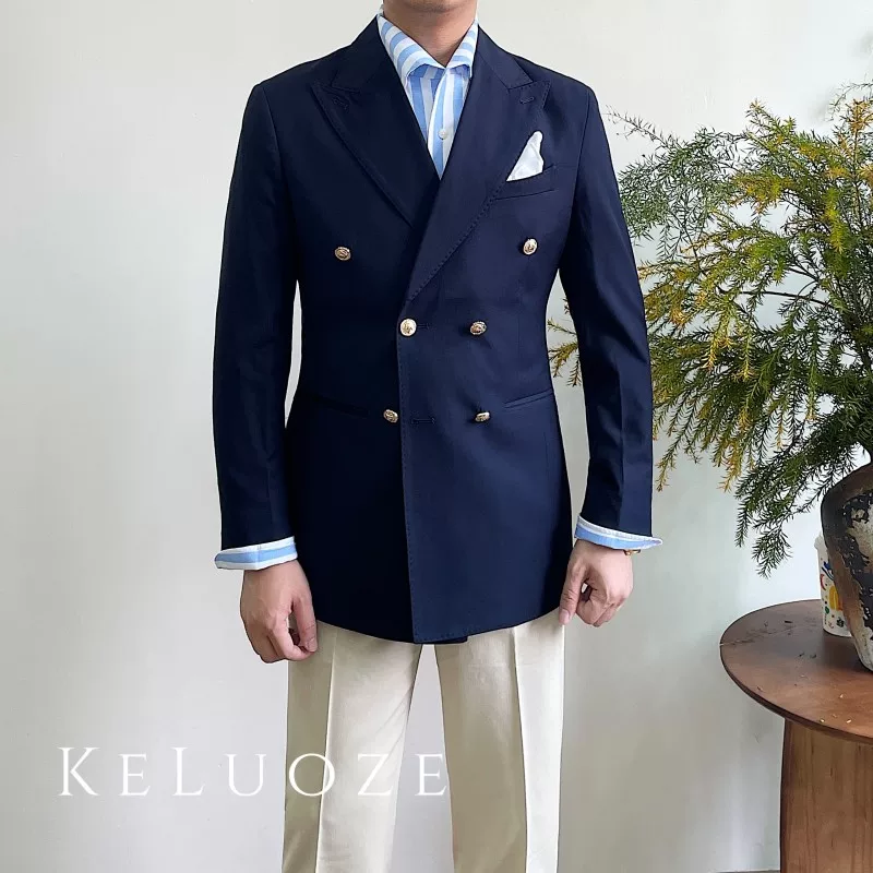 Woolen navy jacket, thin suit