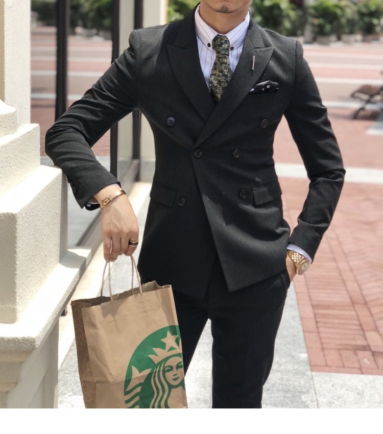2018 quý ông Hàn Quốc cơ bản phù hợp với bộ đồ đôi ngực phù hợp với thời trang Anh mỏng phù hợp với bộ đồ hai mảnh áo vest nam hàn quốc