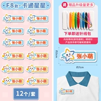 F8 Model Cartoon Star, вышитая наклейка с именем (один набор из 12 штук) - Имя примечания заказа