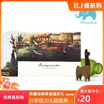 Postcard London a day brooch painting postcard bee dad