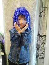 61 Children Party Props Prom Performance Wig Rain Silk Wig Model Props Wig Bright Silk Straight Hair