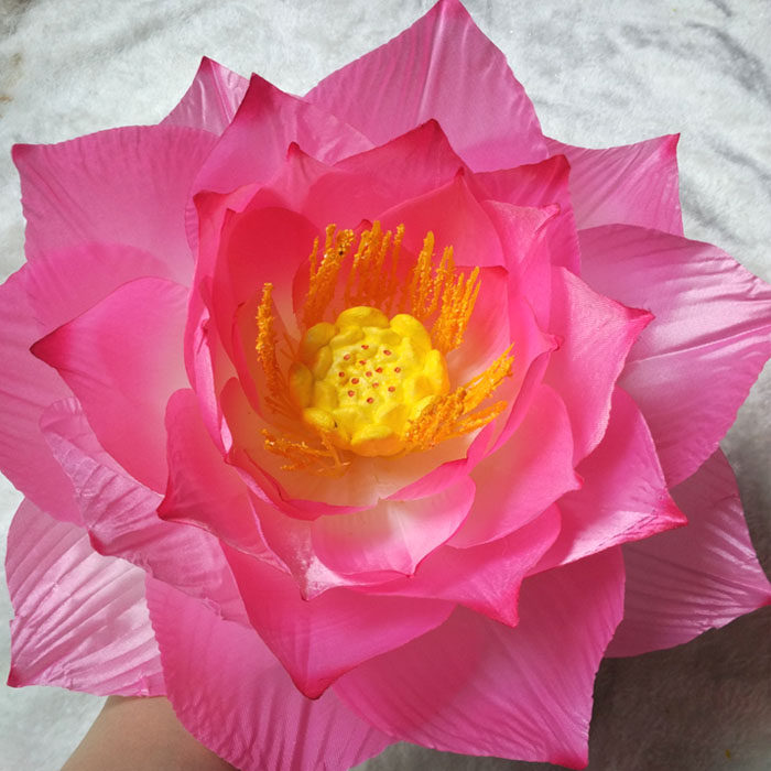 Hot sale dance props Lotus simulation lotus flower dry flower decoration lotus leaf fake lotus silk flower stage performance fake flower