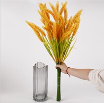 Fake rice emulation wheat ear rice seedling Miao dried flower water straw Grass Flowers Small Grass Plant Props Big Wheat Ear Model