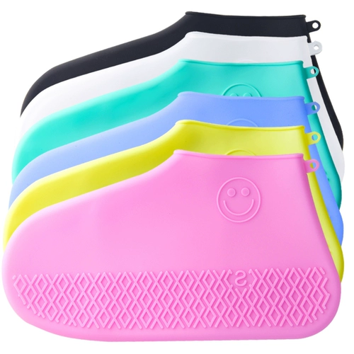 Детские силиконовые нескользящие износостойкие бахилы, резиновые латексные сапоги для мальчиков, средней длины