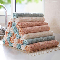 Rag Household cleaning dish cloth Household hand towel Kitchen supplies thickened dish towel quickly absorb water to wipe the table