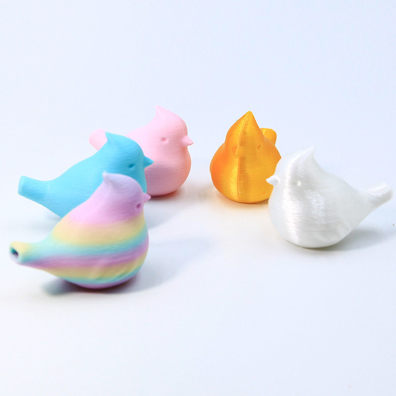 3D Printed Bird Whistle Decompression Toy Cute Animal Ornament Desktop Decoration Figure Creative Gift for Children