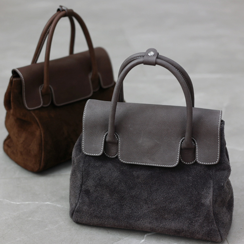 Jazz Xiaoqiang | Suede Flap Handbag | Vintage High-End Feel 2026 Spring New Bag Crossbody Bag