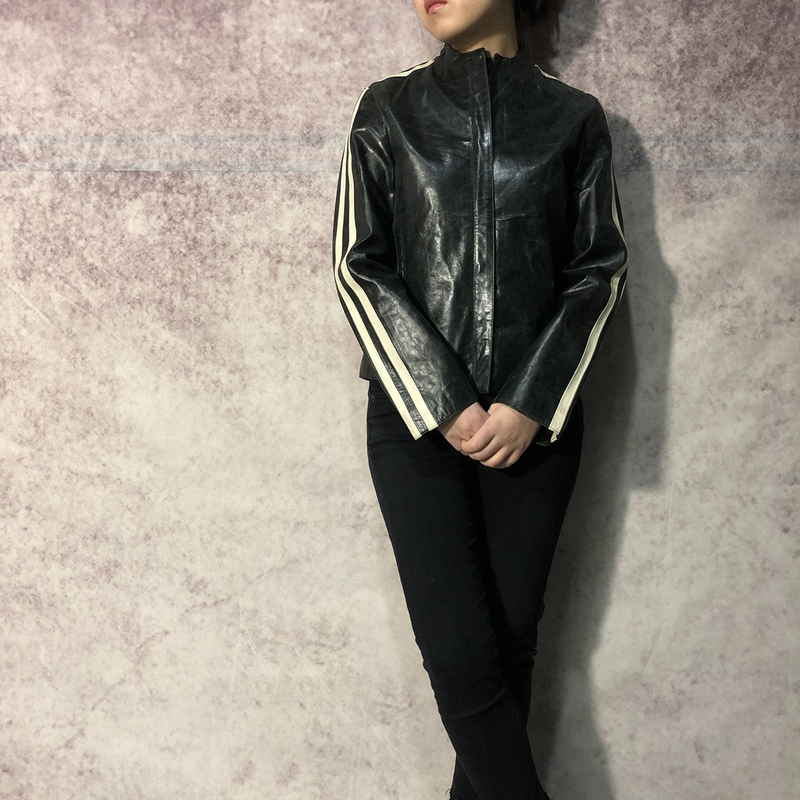 Genuine Leather Top Layer Oil Wax Sheepskin Motorcycle Style Leather Jacket for Women, Spring and Autumn Stand Collar Casual Short Jacket