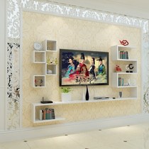 Simple wall-mounted home wall TV cabinet creative background wall cabinet hotel bedroom cabinet combination