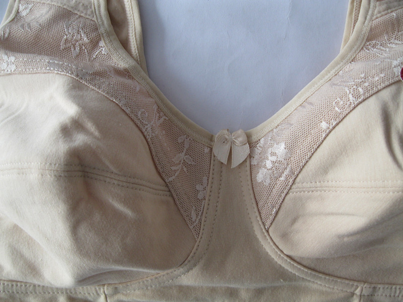 Zhenmen cộng với phân bón để tăng áo ngực trung niên đồ lót cotton kích thước lớn mà không có vòng thép mẹ béo áo ngực nữ