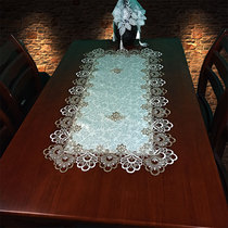 Coffee table tablecloth rectangular solid color fabric European lace book tablecloth tea table mat American Western tablecloth New Chinese style