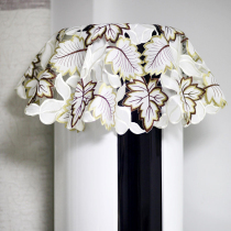 Cylindrical air conditioner cover cloth round European cover Cabinet machine vertical living room cover dust decorative fabric embroidery Hollow