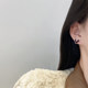 Simple red dripping oil love earrings temperament exquisite small high-end earrings 2022 new trendy earrings for women