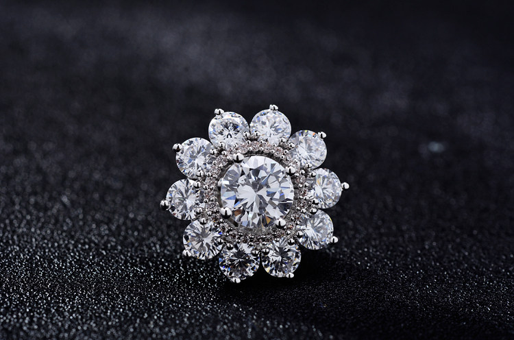 Broche femme en Zircon diamant - Ref 1170599 Image 7