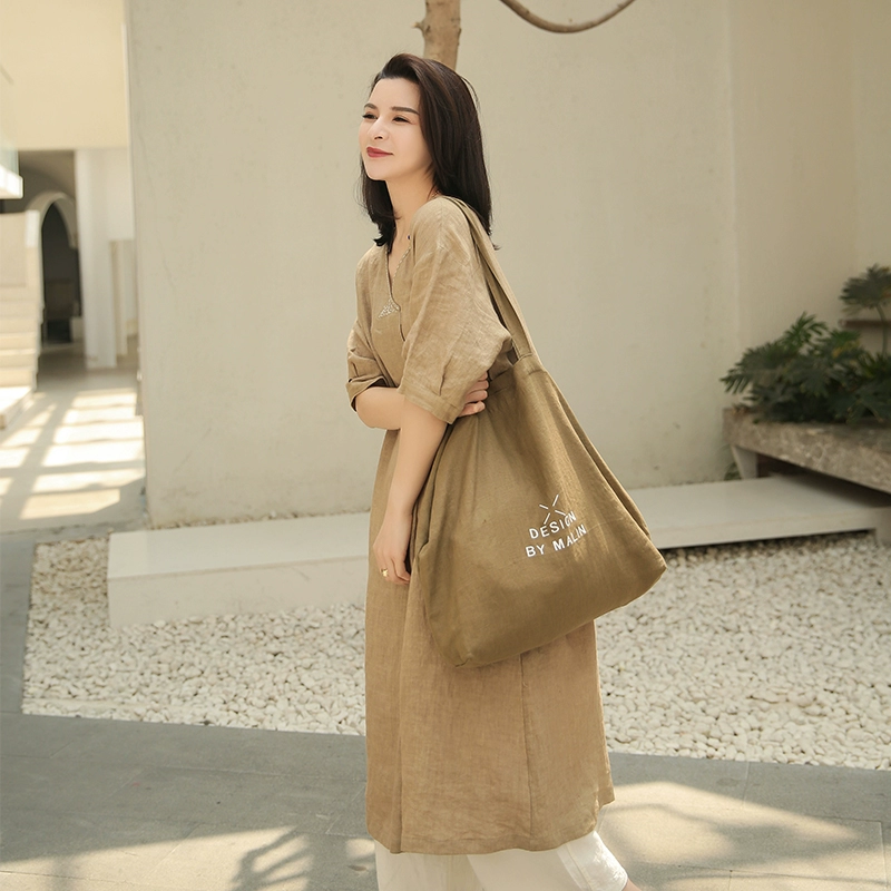 Ma Lin văn học cotton và vải lanh quần áo phụ nữ mùa xuân và mùa hè năm 2021 sản phẩm mới 36 Váy kết cấu vải lanh nhập khẩu của Pháp - Sản phẩm HOT