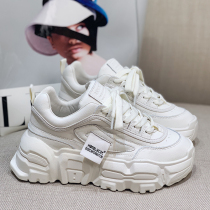 Korea Tide brand old shoes womens ins2021 spring new sports casual shoes Joker high thick soles womens single shoes