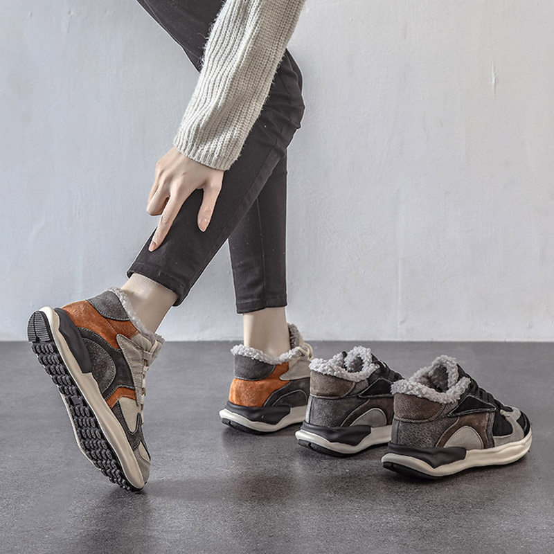 Korean tide Agan shoes New Father shoes with thick cotton shoes ladies sports casual shoes high-heeled shoes