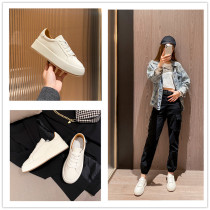 South Korea Tide brand small white shoes women 2021 new cake shoes Joker thick bottom inside increased leather Leisure board shoes children