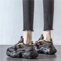 South Korea Net red father shoes female ins tide 2021 autumn and winter New Joker thick-bottom high shoes sports leisure shoes