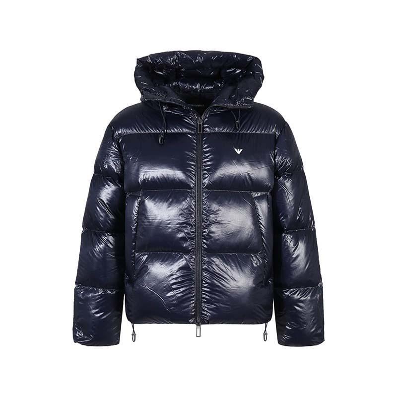 Armani Ea Men's Eagle Logo Embroidered Duck down Hooded Puffer Jacket Intime 300095