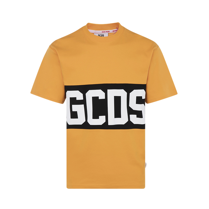 GCDS multi-color cotton brand logo classic casual men's short-sleeved T-shirt