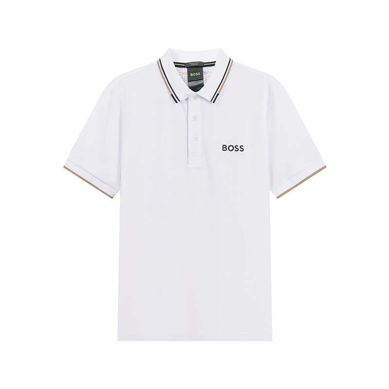 Hugo Boss Men's Green Series Logo Embroidered Short-Sleeved Polo Shirt 300095