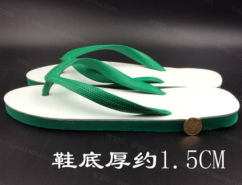 Nam kéo cá mập flip flops 20 năm cổ điển đích thực Thái Lan nhập khẩu cao su nguyên chất chéo pinch dép nam vua