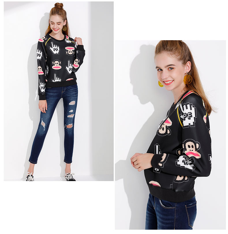 Sweatshirt femme PAUL SINGE FRANC GRANDE BOUCHE - Ref 3216627 Image 26